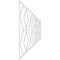 Ekena Millwork Set of Four Panels for 94 1/2"W x 32 1/4"H Hillrose Fretwork Wainscot Wall Paneling WPKP16X01X47HRE - alternate 2
